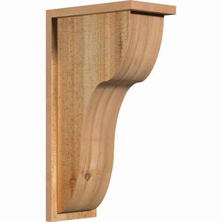 Ekena Millwork Carmel Rough Sawn Corbel w/Backplate, Western Red Cedar, 8"W x 14"D x 26"H COR08X14X26CAR01RWR